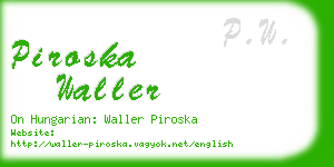 piroska waller business card